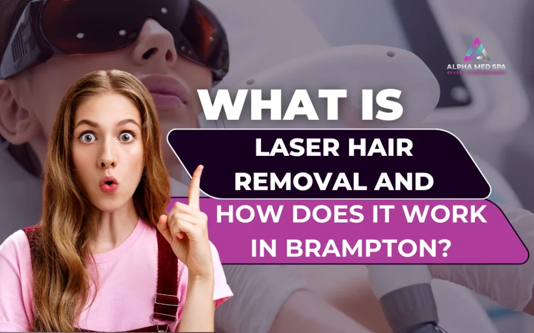 What Is Laser Hair Removal and How Does It Work in Brampton – educational banner by Alpha Med Spa Clinic Brampton